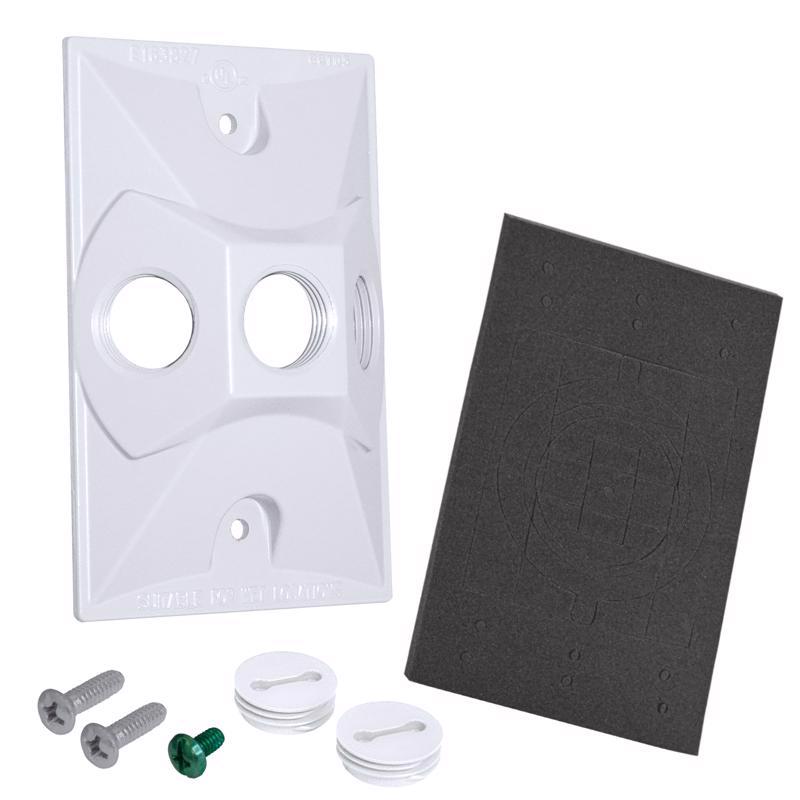 Sigma Electric Rectangle Die-Cast Metal 1 gang 4.61 in. H X 2.85 in. W Lampholder Cover