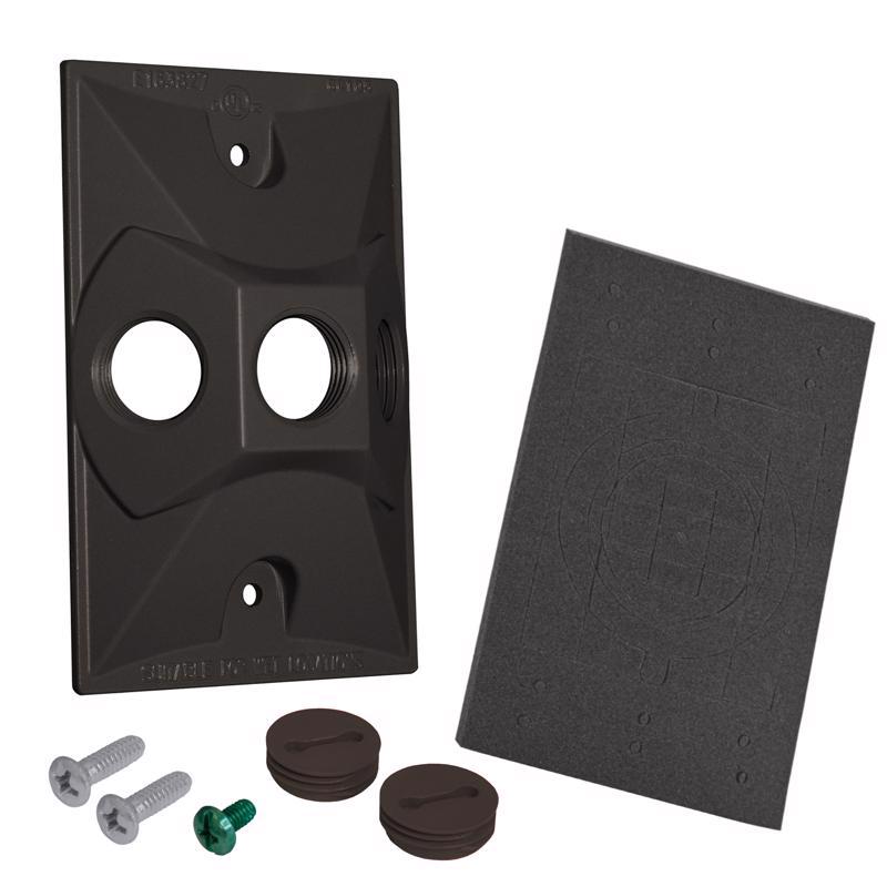 Sigma Electric Rectangle Die-Cast Metal 1 gang 4.61 in. H X 2.85 in. W Lampholder Cover