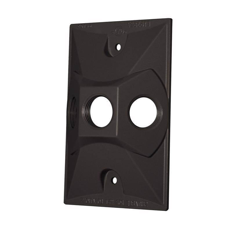 Sigma Electric Rectangle Die-Cast Metal 1 gang 4.61 in. H X 2.85 in. W Lampholder Cover