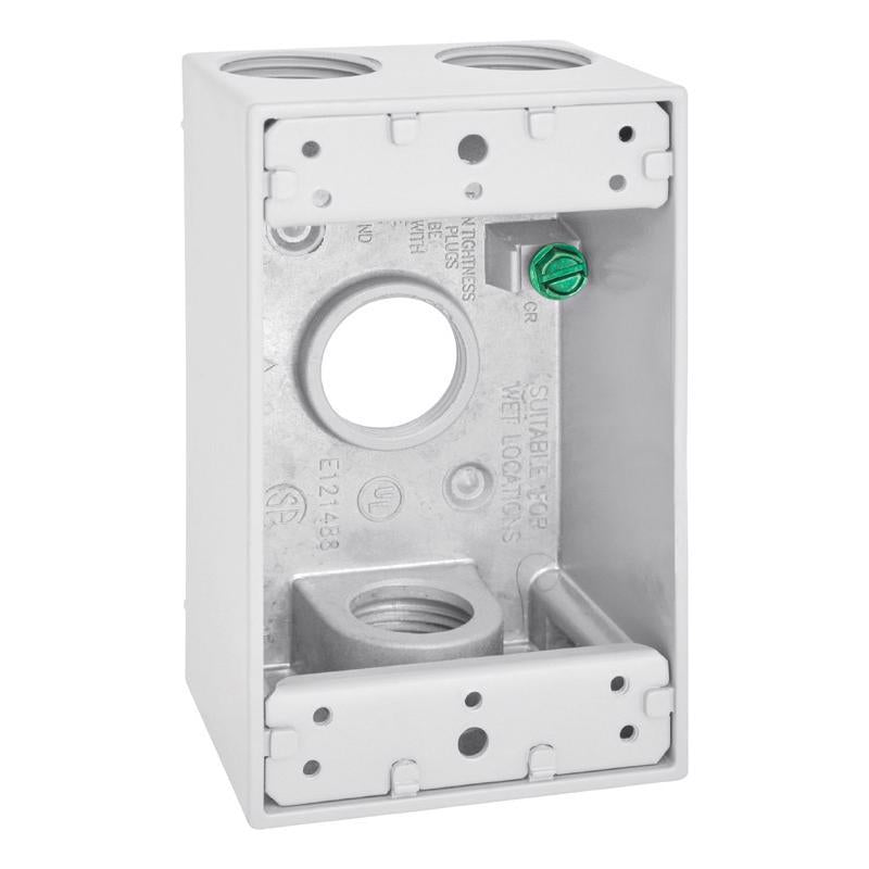 Sigma Electric New Work 18.3 cu in Rectangle Die-Cast Metal 1 gang Weatherproof Box White