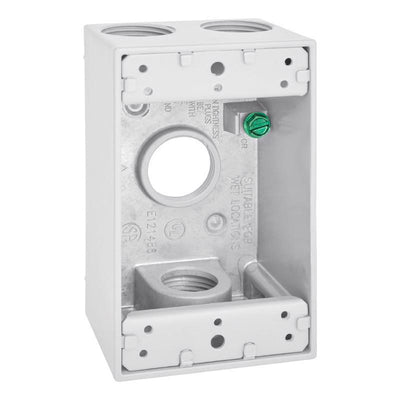 Sigma Electric New Work 18.3 cu in Rectangle Die-Cast Metal 1 gang Weatherproof Box White