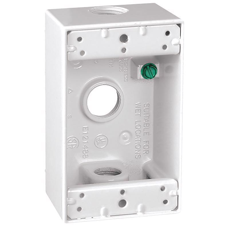Sigma Electric New Work 18.3 cu in Rectangle Die-Cast Metal 1 gang Weatherproof Box White