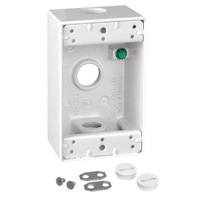 Sigma Electric New Work 18.3 cu in Rectangle Die-Cast Metal 1 gang Weatherproof Box White