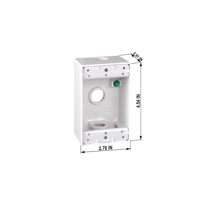 Sigma Electric New Work 18.3 cu in Rectangle Die-Cast Metal 1 gang Weatherproof Box White