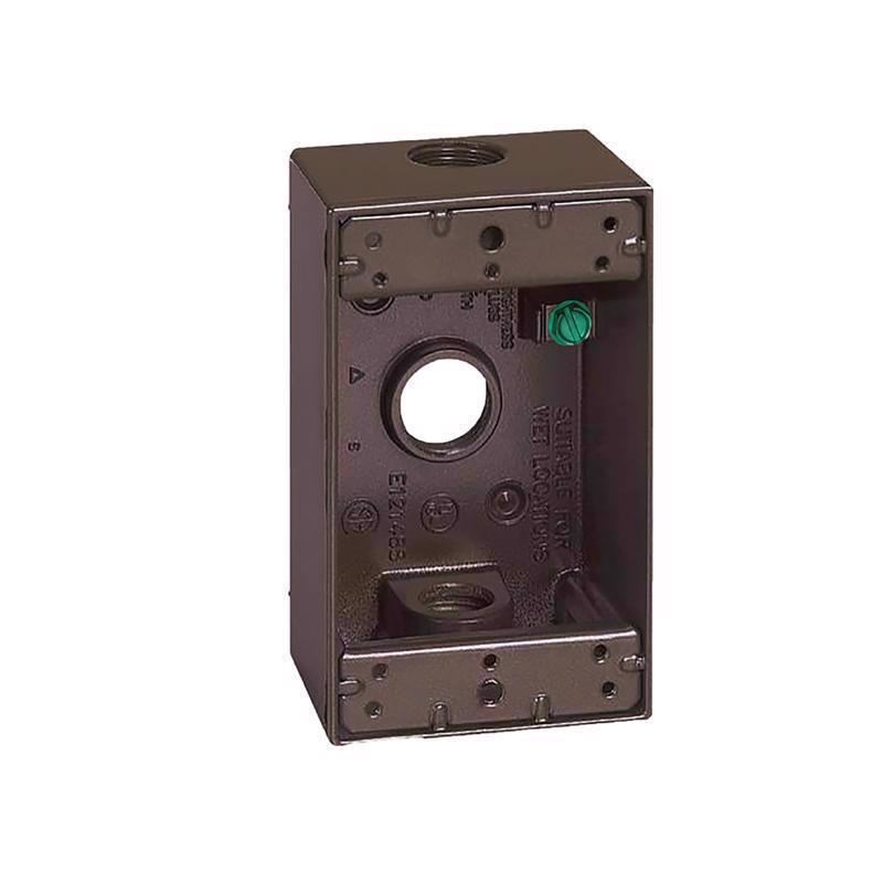 Sigma Electric New Work 18.3 cu in Rectangle Die-Cast Metal 1 gang Weatherproof Box Bronze
