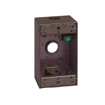 Sigma Electric New Work 18.3 cu in Rectangle Die-Cast Metal 1 gang Weatherproof Box Bronze