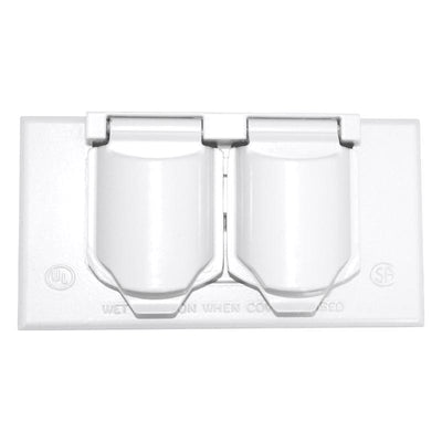 Sigma Electric Rectangle Die-Cast Metal 1 gang 2.83 in. H X 4.57 in. W Horizontal Duplex Cover
