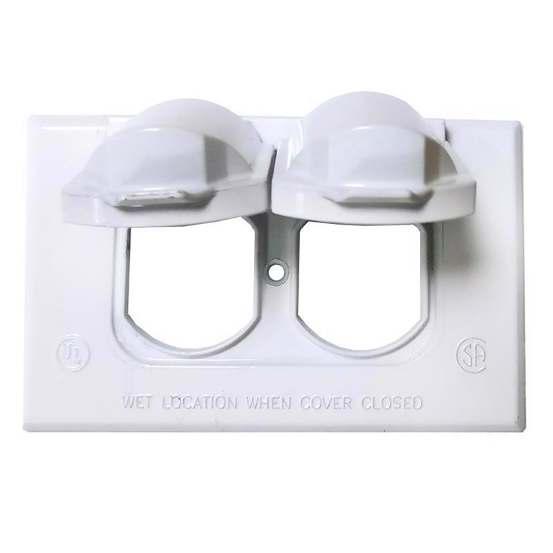 Sigma Electric Rectangle Die-Cast Metal 1 gang 2.83 in. H X 4.57 in. W Horizontal Duplex Cover