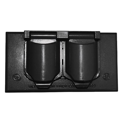 Sigma Electric Rectangle Die-Cast Metal 1 gang 2.83 in. H X 4.57 in. W Horizontal Duplex Cover
