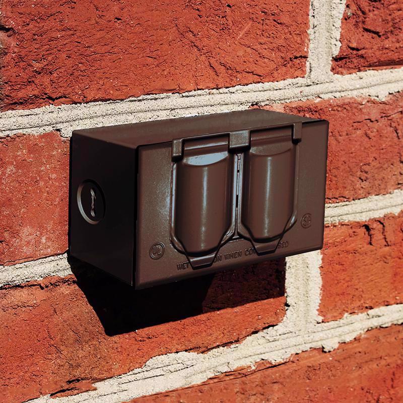 Sigma Electric Rectangle Die-Cast Metal 1 gang 2.83 in. H X 4.57 in. W Horizontal Duplex Cover