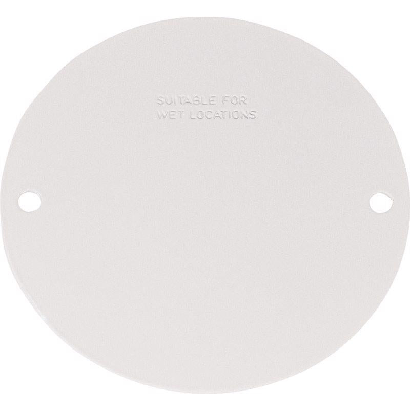 Sigma Electric Round Stamped Steel 4.13 in. H X 4.13 in. W Flat Box Cover