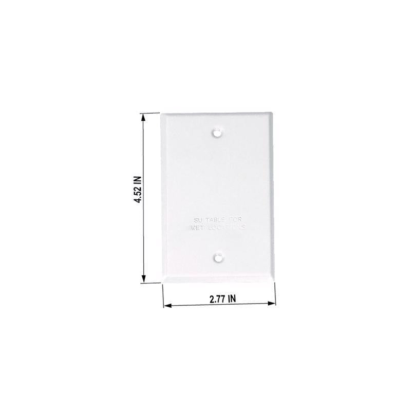 Sigma Electric Rectangle Stamped Steel 1 gang 4.52 in. H X 2.77 in. W Flat Box Cover