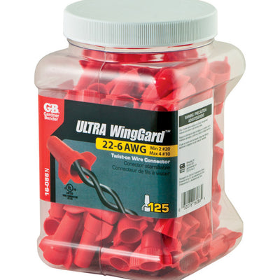 Gardner Bender WingGard 22-6 Ga. Copper Wire Wire Connectors Red 125 pk