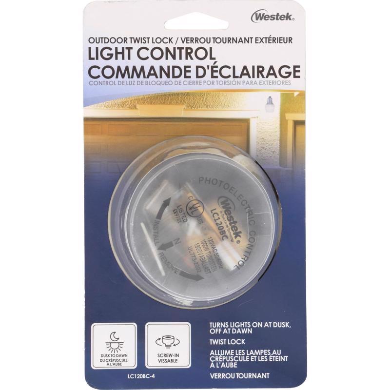 Amertac Black Photoelectric Twist Lock Light Control
