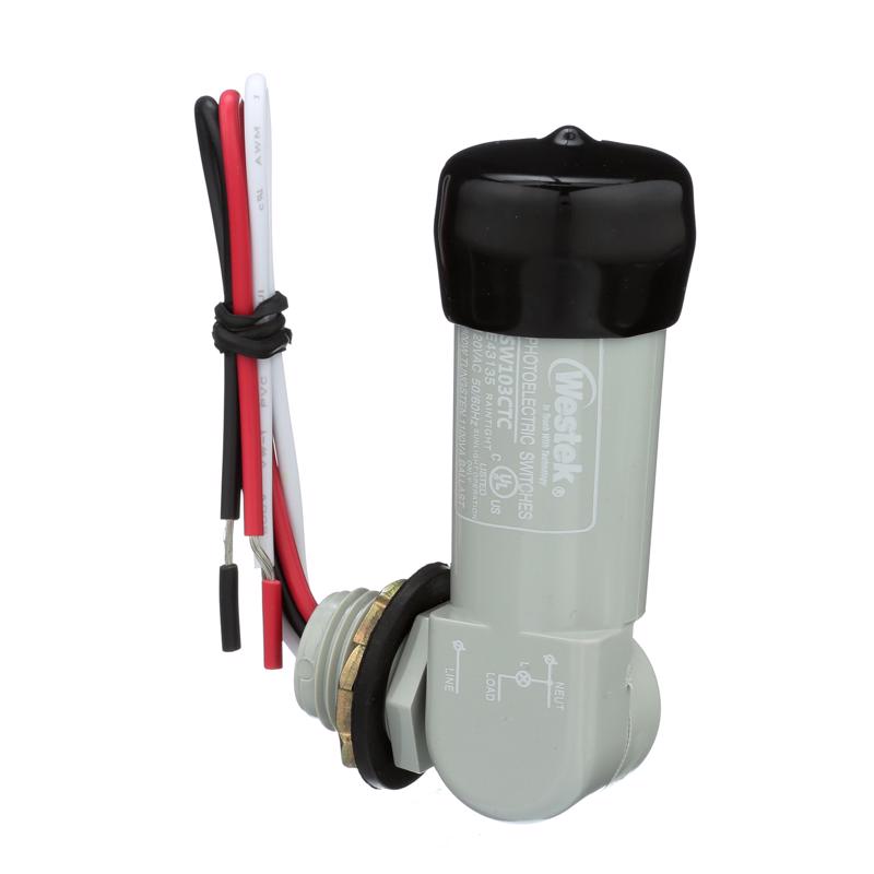 Westek Gray Photoelectric Swivel Eye Light Control