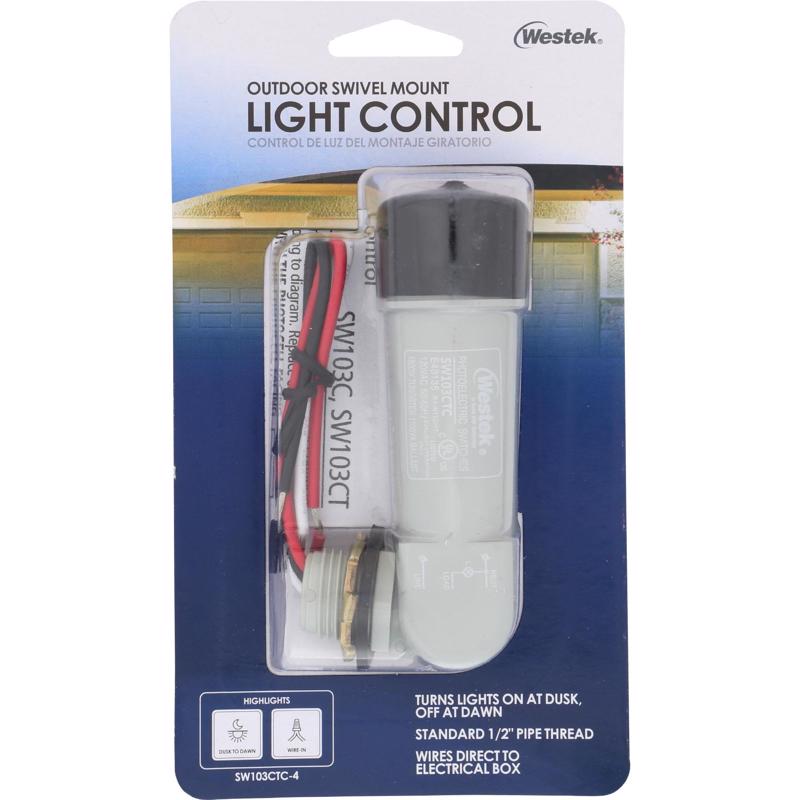 Westek Gray Photoelectric Swivel Eye Light Control