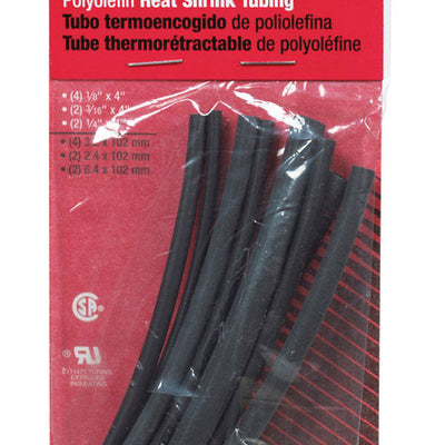 Gardner Bender Heat Shrink Tubing Black 8 pk