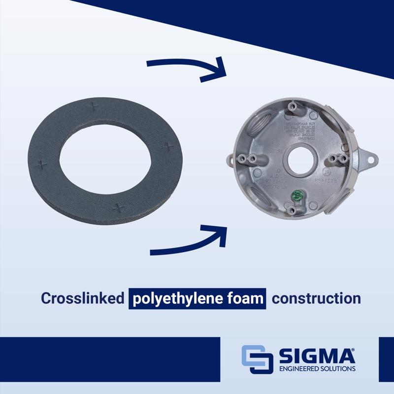 Sigma Electric Round Cross Linked Polyethylene Foam Replacement Gasket