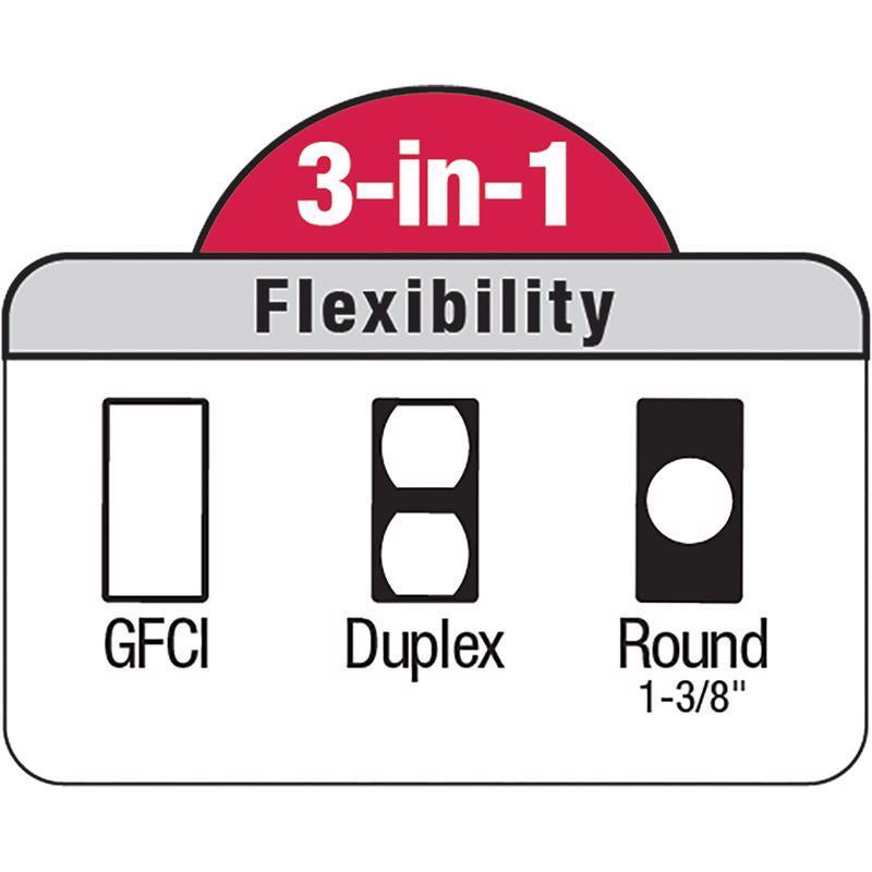 Sigma Electric Rectangle Die-Cast Metal 1 gang 4.76 in. H X 3.01 in. W Multi-Use Cover