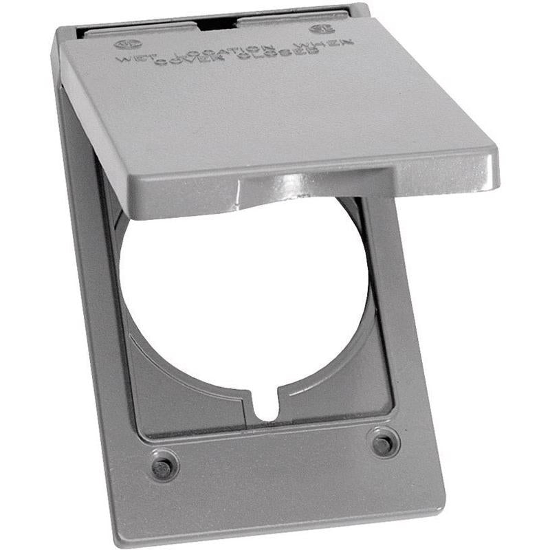 Sigma Electric Rectangle Die-Cast Metal 1 gang 4.57 in. H X 2.83 in. W 30/50 Amp Receptacle Cover
