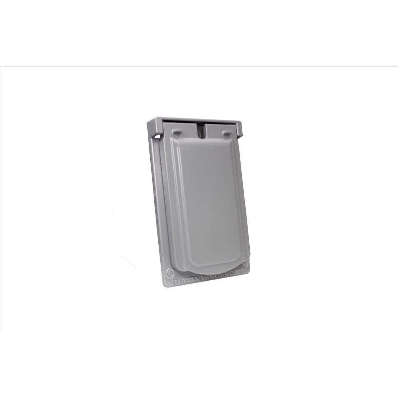 Sigma Electric Rectangle Die-Cast Metal 1 gang 4.57 in. H X 2.83 in. W Vertical Duplex Cover