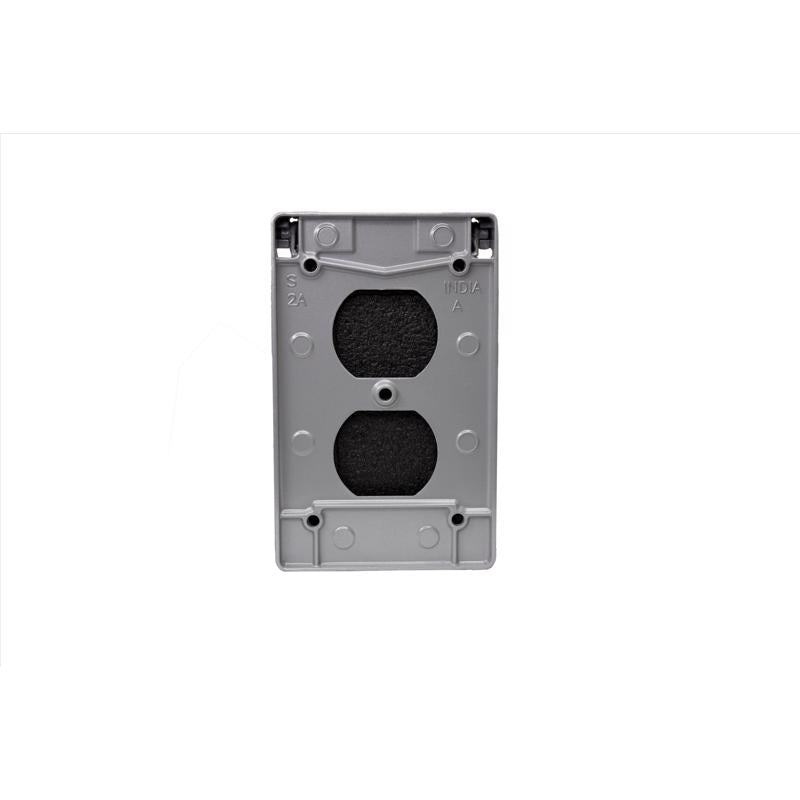 Sigma Electric Rectangle Die-Cast Metal 1 gang 4.57 in. H X 2.83 in. W Vertical Duplex Cover