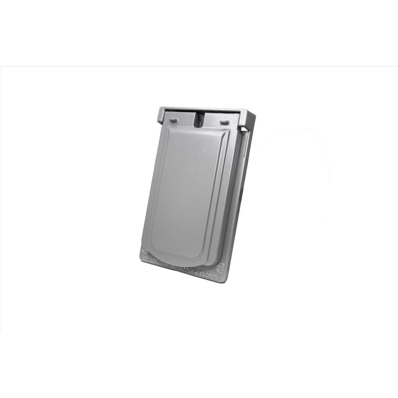 Sigma Electric Rectangle Die-Cast Metal 1 gang 4.57 in. H X 2.83 in. W Vertical Duplex Cover