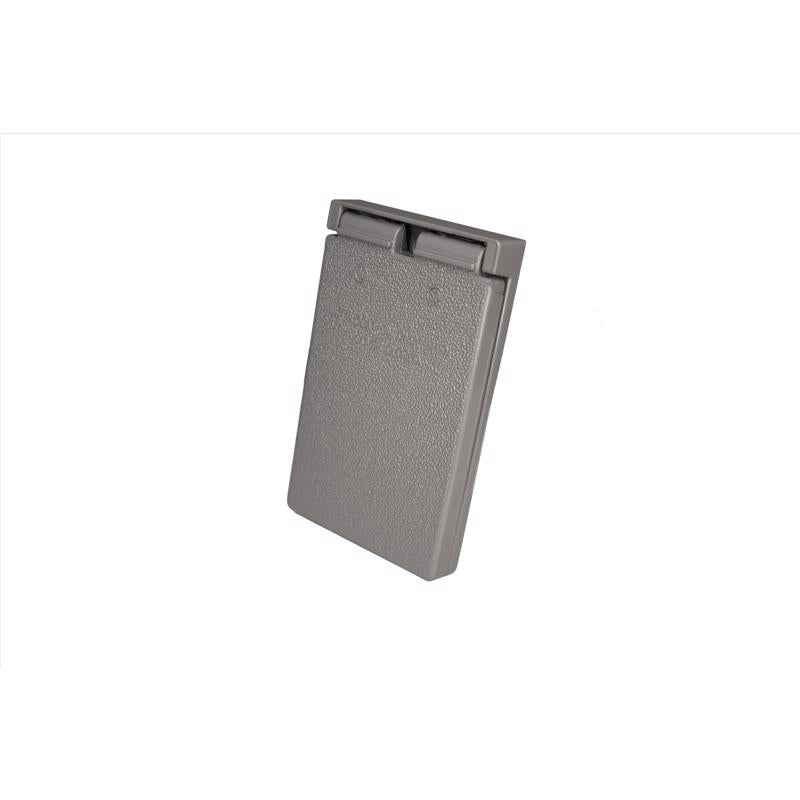 Sigma Electric Rectangle Die-Cast Metal 1 gang 4.57 in. H X 2.83 in. W Vertical Duplex Cover