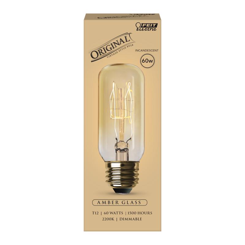 Feit The Original 60 W T12 Vintage Incandescent Bulb E26 (Medium) Soft White