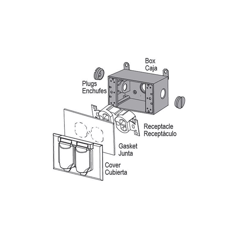Sigma Engineered Solutions New Work 25.5 cu in Rectangle Metallic 1 gang Weatherproof Box Gray