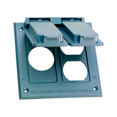 Sigma Engineered Solutions Square Die-Cast Metal 2 gang 4.54 in. H X 4.54 in. W Combo Box Cover