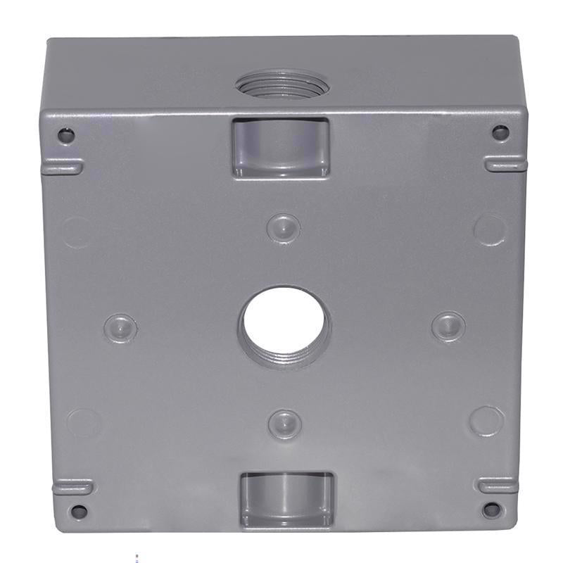 Sigma Electric New Work 31 cu in Square Metallic 2 gang Weatherproof Box Gray