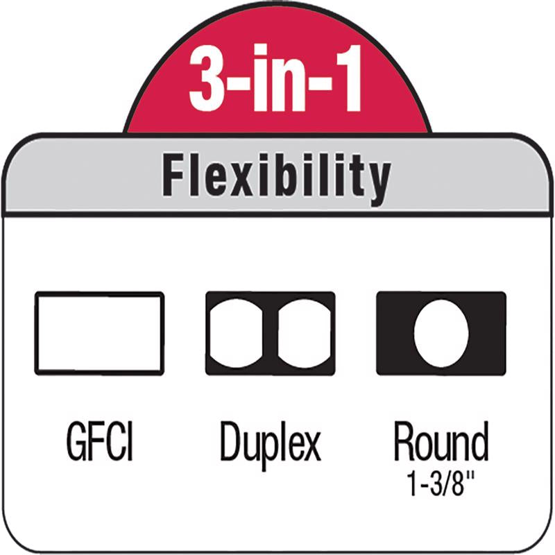 Sigma Electric Rectangle Die-Cast Metal 1 gang 4.76 in. H X 3.01 in. W Multi-Use Cover