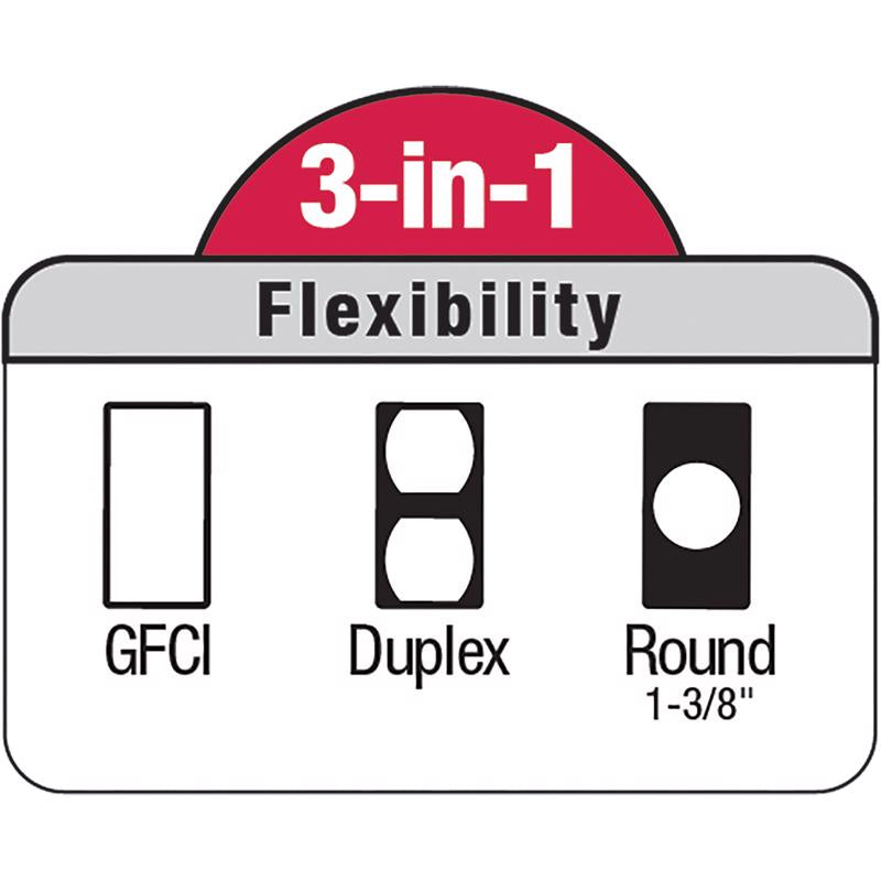 Sigma Electric Rectangle Die-Cast Metal 1 gang 4.76 in. H X 3.01 in. W Multi-Use Cover