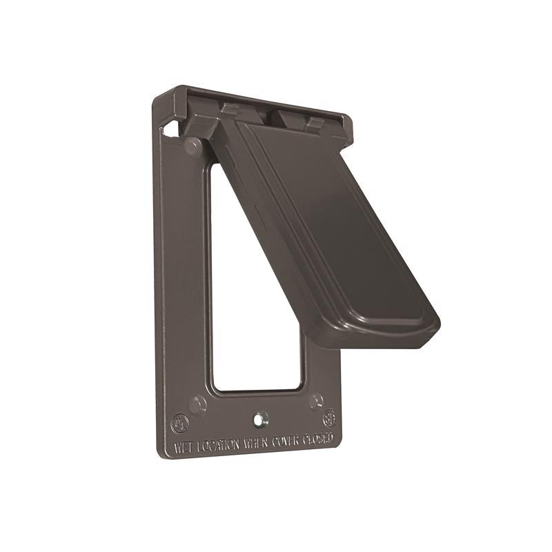 Sigma Engineered Solutions Rectangle Die-Cast Metal 1 gang 4.57 in. H X 2.83 in. W Vertical GFCI Cov