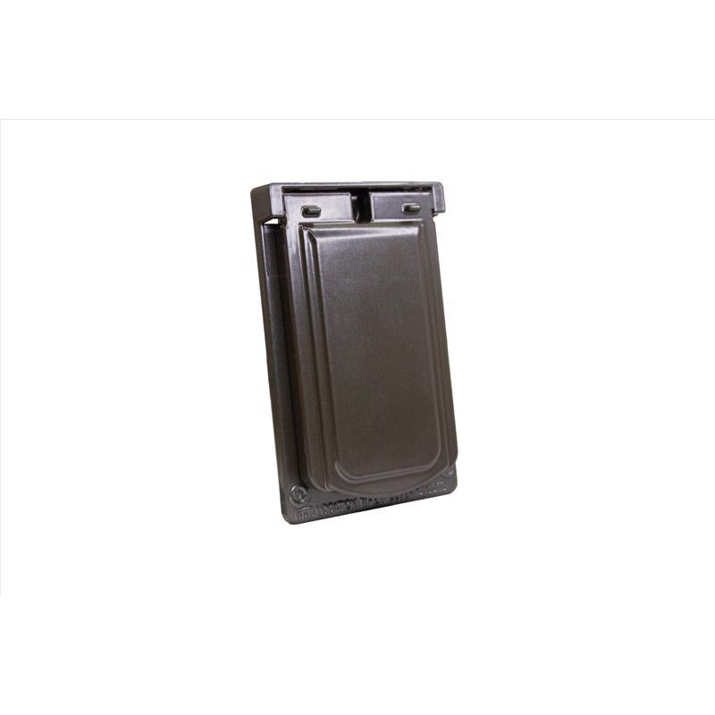 Sigma Engineered Solutions Rectangle Die-Cast Metal 1 gang 4.57 in. H X 2.83 in. W Vertical GFCI Cov