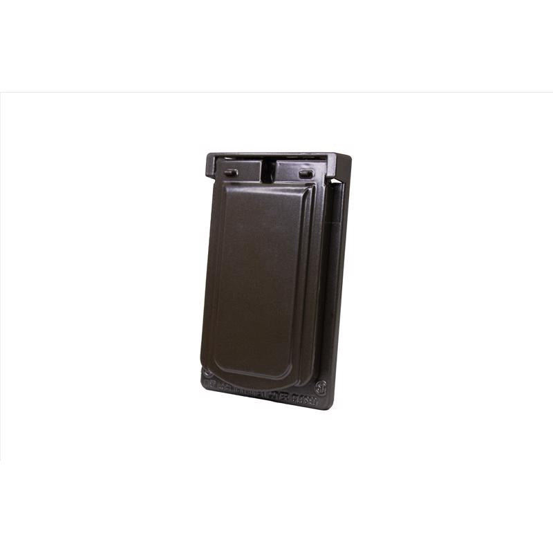Sigma Engineered Solutions Rectangle Die-Cast Metal 1 gang 4.57 in. H X 2.83 in. W Vertical GFCI Cov