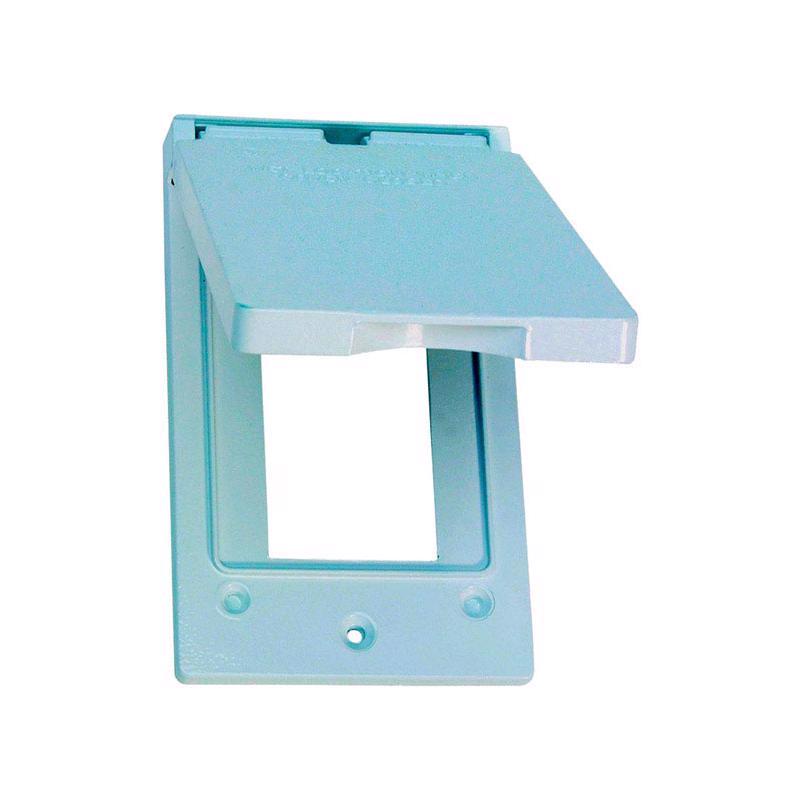 Sigma Electric Rectangle Die-Cast Metal 1 gang 4.57 in. H X 2.83 in. W Vertical GFCI Cover