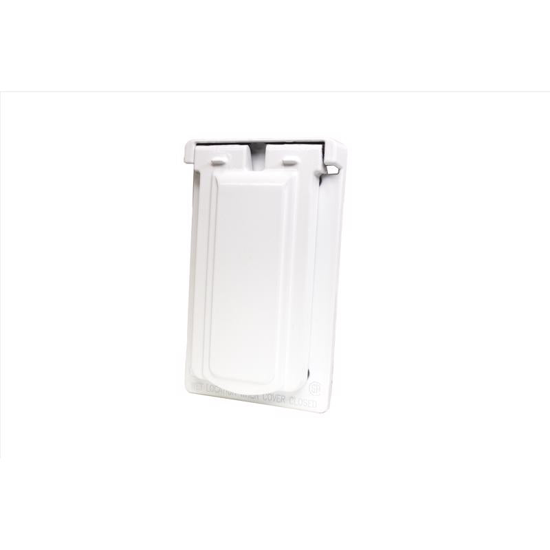 Sigma Electric Rectangle Die-Cast Metal 1 gang 4.57 in. H X 2.83 in. W Vertical GFCI Cover