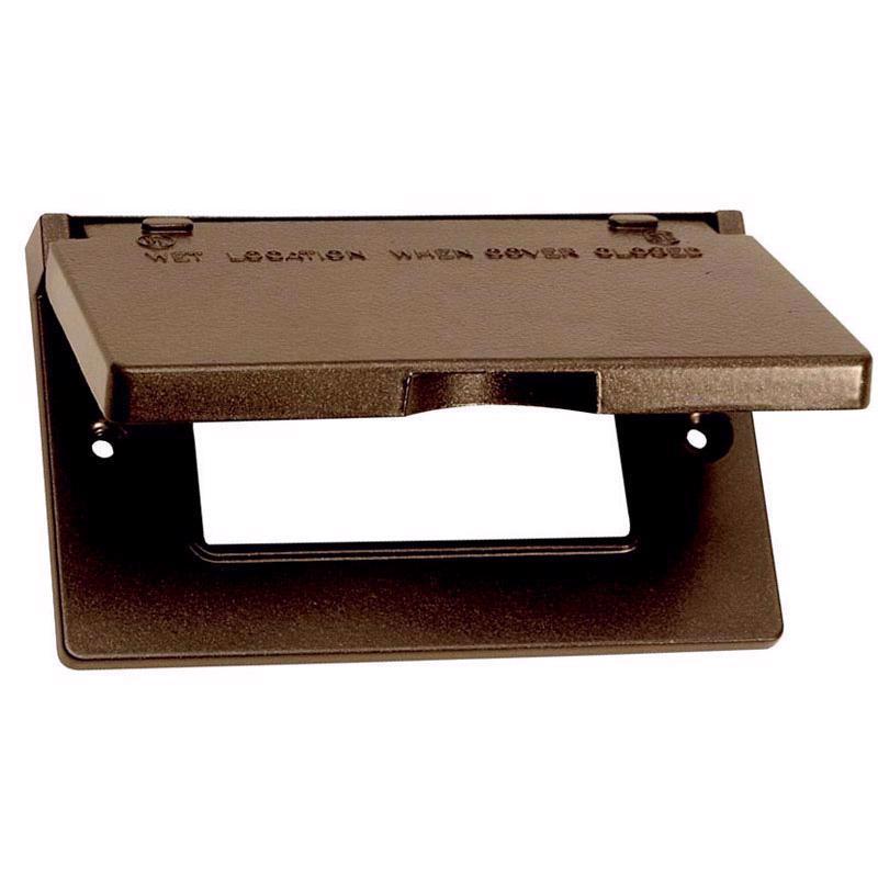 Sigma Electric Rectangle Die-Cast Metal 1 gang 2.83 in. H X 4.57 in. W Horizontal GFCI Cover
