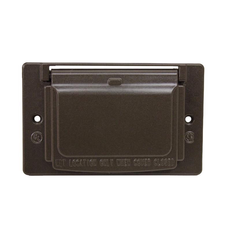 Sigma Electric Rectangle Die-Cast Metal 1 gang 2.83 in. H X 4.57 in. W Horizontal GFCI Cover