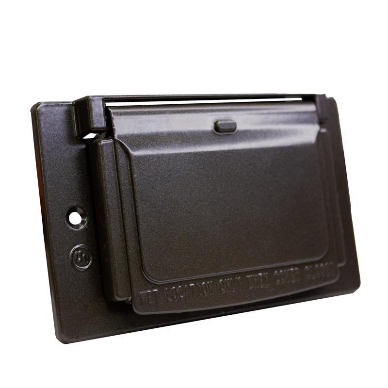 Sigma Electric Rectangle Die-Cast Metal 1 gang 2.83 in. H X 4.57 in. W Horizontal GFCI Cover
