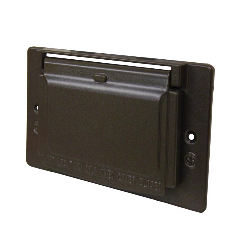 Sigma Electric Rectangle Die-Cast Metal 1 gang 2.83 in. H X 4.57 in. W Horizontal GFCI Cover
