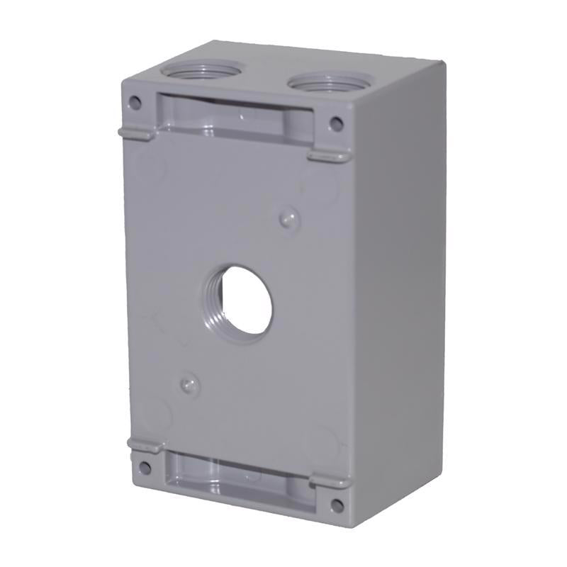 Sigma Electric New Work 18.3 cu in Rectangle Die-Cast Metal 1 gang Weatherproof Box Gray