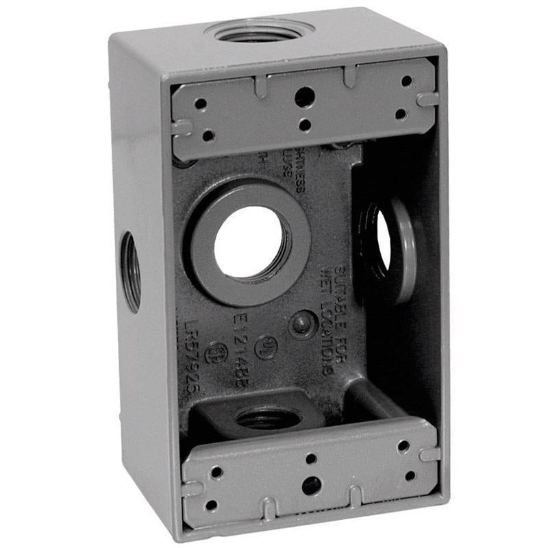 Sigma Electric New Work 18.3 cu in Rectangle Die-Cast Metal 1 gang Weatherproof Box Gray