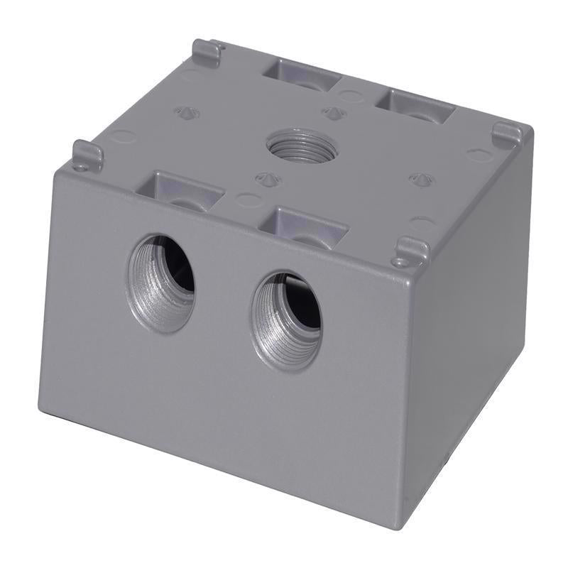Sigma Electric New Work 31 cu in Square Metallic 2 gang Weatherproof Box Gray