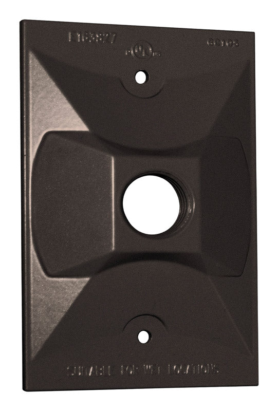 Sigma Electric Rectangle Die-Cast Metal 1 gang 4.61 in. H X 2.85 in. W Lampholder Cover