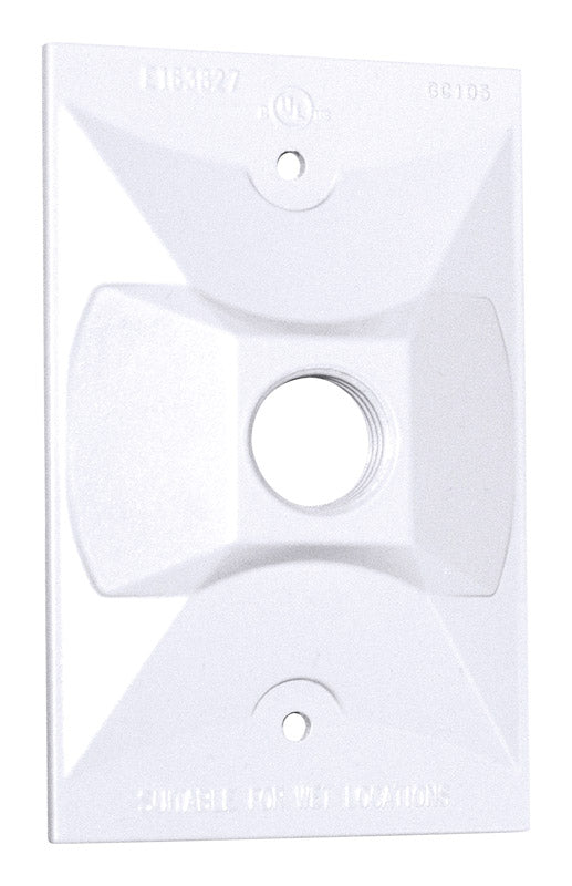 Sigma Electric Rectangle Die-Cast Metal 1 gang 4.61 in. H X 2.85 in. W Lampholder Cover