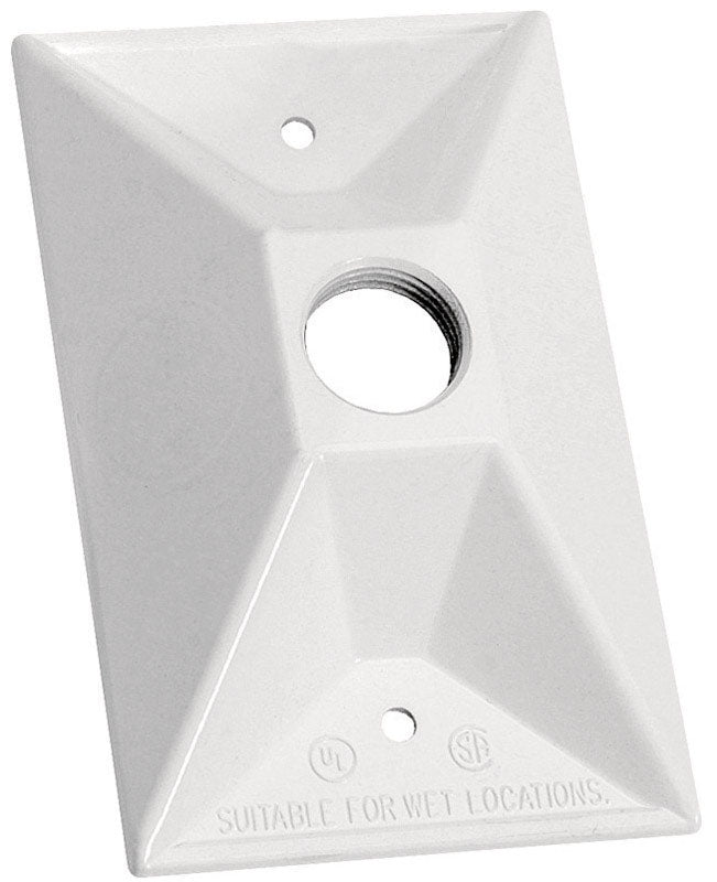 Sigma Electric Rectangle Die-Cast Metal 1 gang 4.61 in. H X 2.85 in. W Lampholder Cover