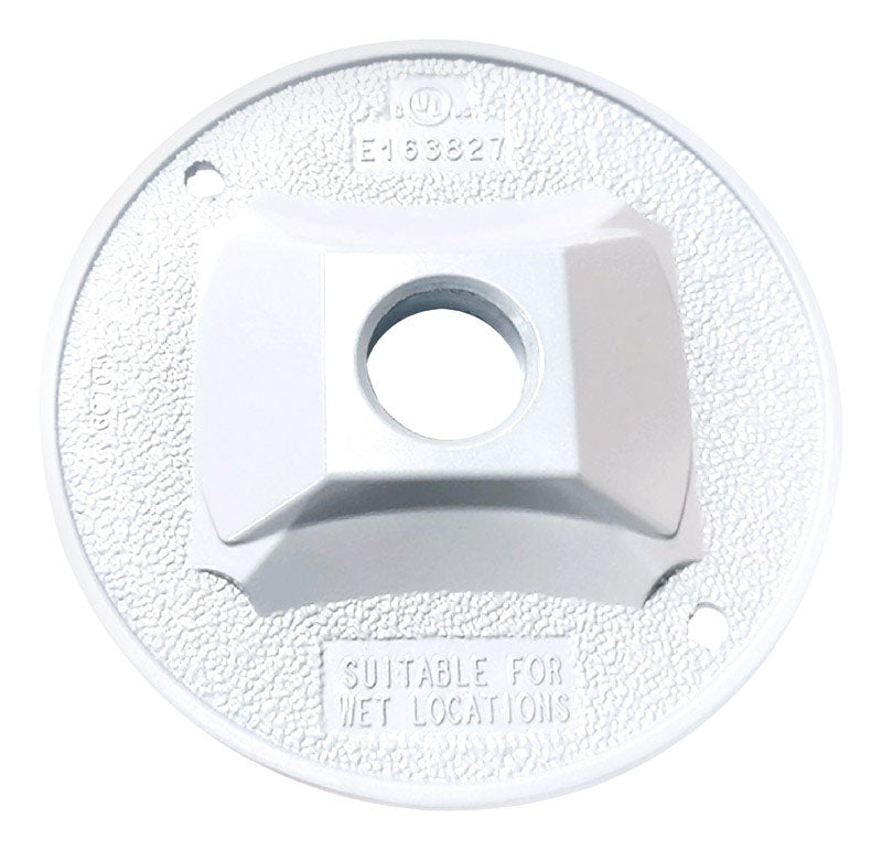 Sigma Electric Round Die-Cast Metal 4.13 in. H X 4.13 in. W Lampholder Cover